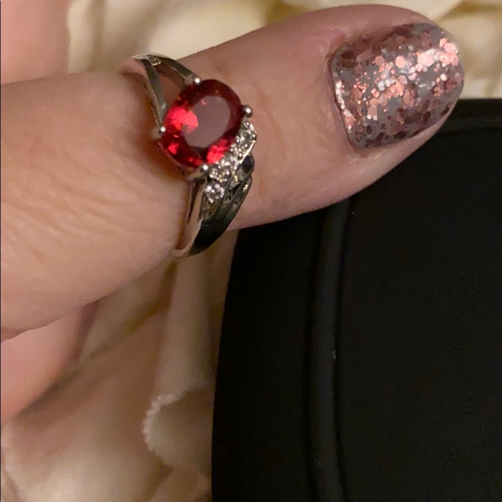 Red Ruby inspired Costume Jewelry Ring